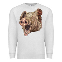 Oatmeal Heather american yorkshire pig face Premium Sweatshirt - LillyAllenDesigns