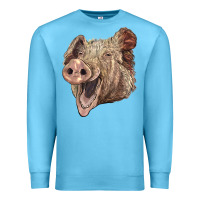 Ocean Blue american yorkshire pig face Premium Sweatshirt - LillyAllenDesigns