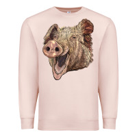 Pale Pink american yorkshire pig face Premium Sweatshirt - LillyAllenDesigns