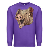 Purple american yorkshire pig face Premium Sweatshirt - LillyAllenDesigns