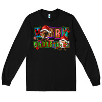 Black merry christmas gnomies Long Sleeve Tee - FaDigitalArtStudio
