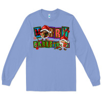 Colony Blue merry christmas gnomies Long Sleeve Tee - FaDigitalArtStudio