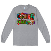 Heather Grey merry christmas gnomies Long Sleeve Tee - FaDigitalArtStudio