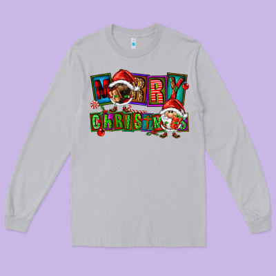 Merry Christmas Gnomies Long Sleeve Tee Designed By Fadigitalartstudio