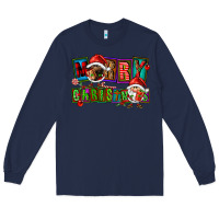 Navy merry christmas gnomies Long Sleeve Tee - FaDigitalArtStudio