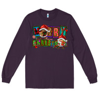 Plum merry christmas gnomies Long Sleeve Tee - FaDigitalArtStudio