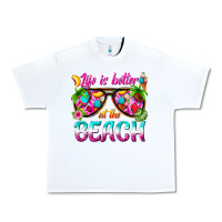 White life is better at the beach Urban Heavy Tee - texasbilliewilder