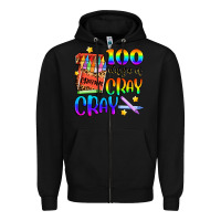 Black 100 days of cray cray Zipper Hoodie - Artiststas