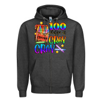 Charcoal Heather 100 days of cray cray Zipper Hoodie - Artiststas
