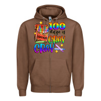Chestnut 100 days of cray cray Zipper Hoodie - Artiststas