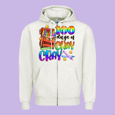 100 Days Of Cray Cray Zipper Hoodie Designed By Artiststas