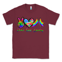 Burgundy peace love equality Classic Tee - HRA Design Shop
