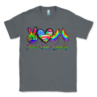 Charcoal Heather peace love equality Classic Tee - HRA Design Shop