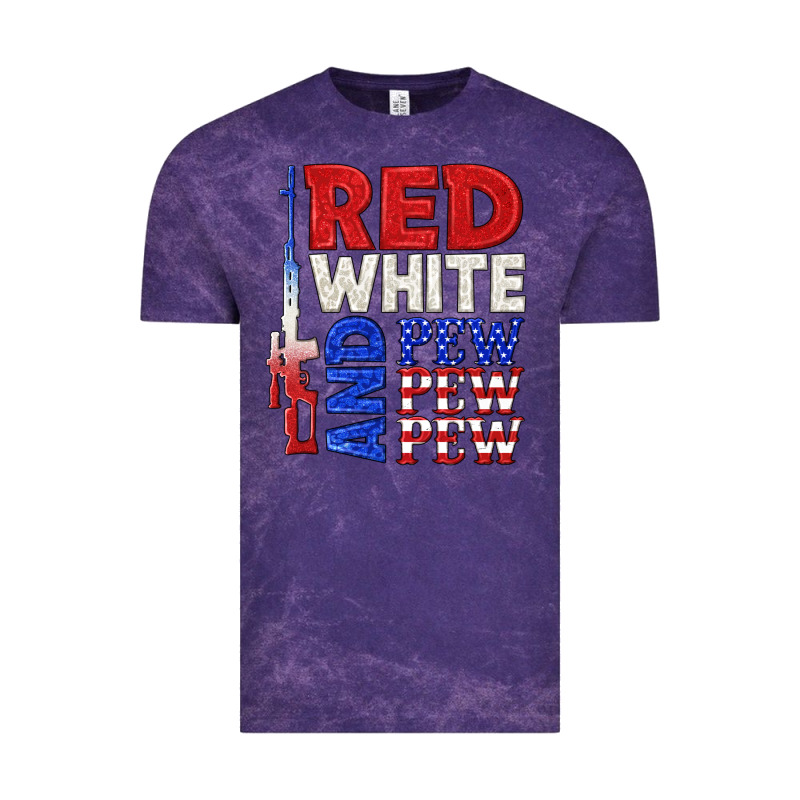 Red White And Pew Pew Pew Vintage Tee by texasbilliewilder | Teevron