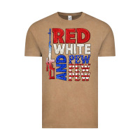 Vintage Coffee red white and pew pew pew Vintage Tee - texasbilliewilder