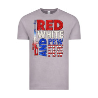 Vintage Zinc red white and pew pew pew Vintage Tee - texasbilliewilder