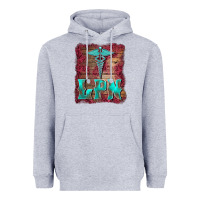 Heather Grey licensed practical nurse medical symbol  background Heavyweight Hoodie - BarkalooDesign
