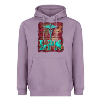 Lavender licensed practical nurse medical symbol  background Heavyweight Hoodie - BarkalooDesign