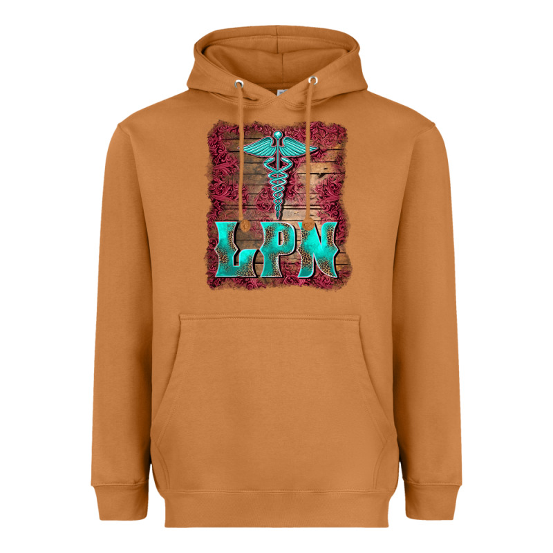 Licensed Practical Nurse Medical Symbol  Background Heavyweight Hoodie by BarkalooDesign | Teevron