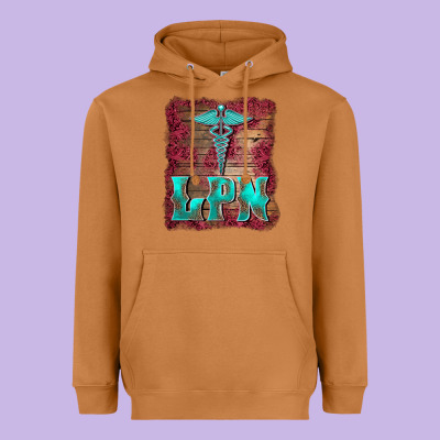Licensed Practical Nurse Medical Symbol  Background Heavyweight Hoodie Designed By Barkaloodesign