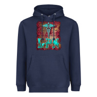 Navy licensed practical nurse medical symbol  background Heavyweight Hoodie - BarkalooDesign