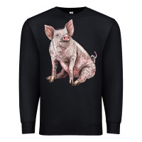 Black american yorkshire pig Premium Sweatshirt - LillyAllenDesigns