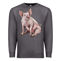 Charcoal Heather american yorkshire pig Premium Sweatshirt - LillyAllenDesigns