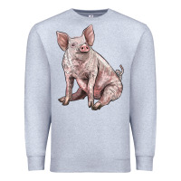 Heather Grey american yorkshire pig Premium Sweatshirt - LillyAllenDesigns