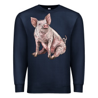 Navy american yorkshire pig Premium Sweatshirt - LillyAllenDesigns
