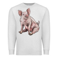 Oatmeal Heather american yorkshire pig Premium Sweatshirt - LillyAllenDesigns