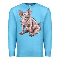 Ocean Blue american yorkshire pig Premium Sweatshirt - LillyAllenDesigns