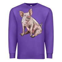Purple american yorkshire pig Premium Sweatshirt - LillyAllenDesigns
