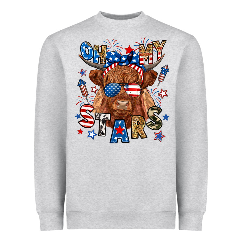 Oh My Stars Highland Cow Heavyweight Sweatshirt by RanaPortraitStore | Teevron