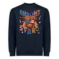 Navy oh my stars highland cow Heavyweight Sweatshirt - RanaPortraitStore