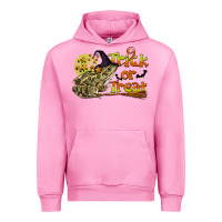 Fuchsia Pink Trick Or Treat With Frog Urban Hoodie - LillyAllenDesigns