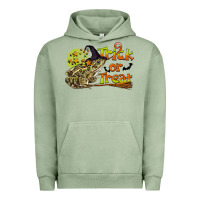 Pigment Oil Green Trick Or Treat With Frog Urban Hoodie - LillyAllenDesigns