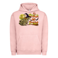 Pigment Salmon Trick Or Treat With Frog Urban Hoodie - LillyAllenDesigns
