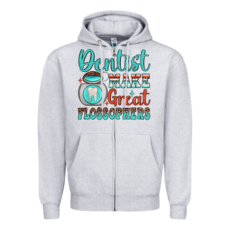 Dentist Make Great Flossophers Zipper Hoodie by JahusDesignShop | Teevron