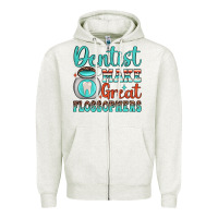 Oatmeal Heather dentist make great flossophers Zipper Hoodie - JahusDesignShop