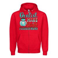 Red dentist make great flossophers Zipper Hoodie - JahusDesignShop