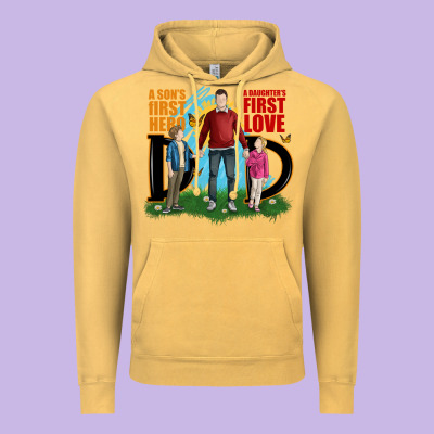 A Sons First Hero A Daughters First Love Vintage Hoodie Designed By Jahusdesignshop