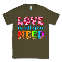 Army Green love is all you need Classic Tee - HRA Design Shop