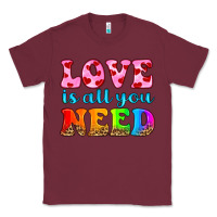 Burgundy love is all you need Classic Tee - HRA Design Shop