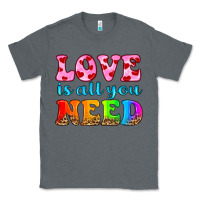 Charcoal Heather love is all you need Classic Tee - HRA Design Shop