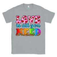 Heather Grey love is all you need Classic Tee - HRA Design Shop
