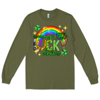 Army Green St. Patrick's Day Mommy's little lucky charm Long Sleeve Tee - Neo Western