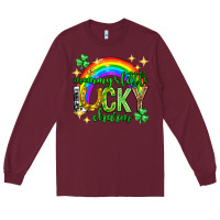 Burgundy St. Patrick's Day Mommy's little lucky charm Long Sleeve Tee - Neo Western