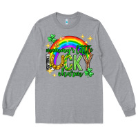 Heather Grey St. Patrick's Day Mommy's little lucky charm Long Sleeve Tee - Neo Western
