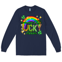 Navy St. Patrick's Day Mommy's little lucky charm Long Sleeve Tee - Neo Western