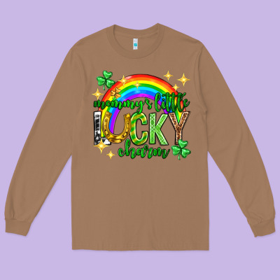 St. Patrick's Day Mommy's Little Lucky Charm Long Sleeve Tee Designed By Neo Western